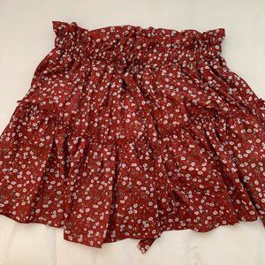 Red flower skirt